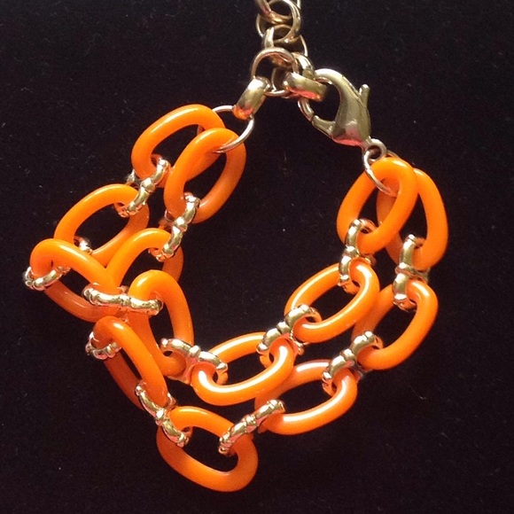 Jewelry - Orange and Gold Link bracelet